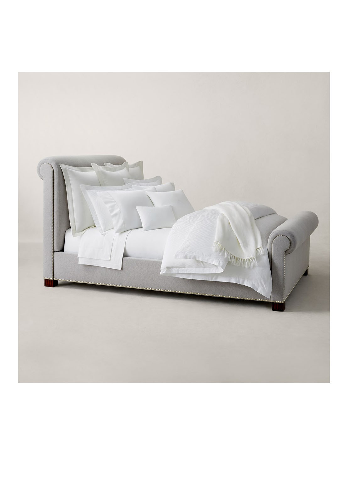 Ralph Lauren Penthouse kussensloop van katoen - voorkant 7 gebroken wit