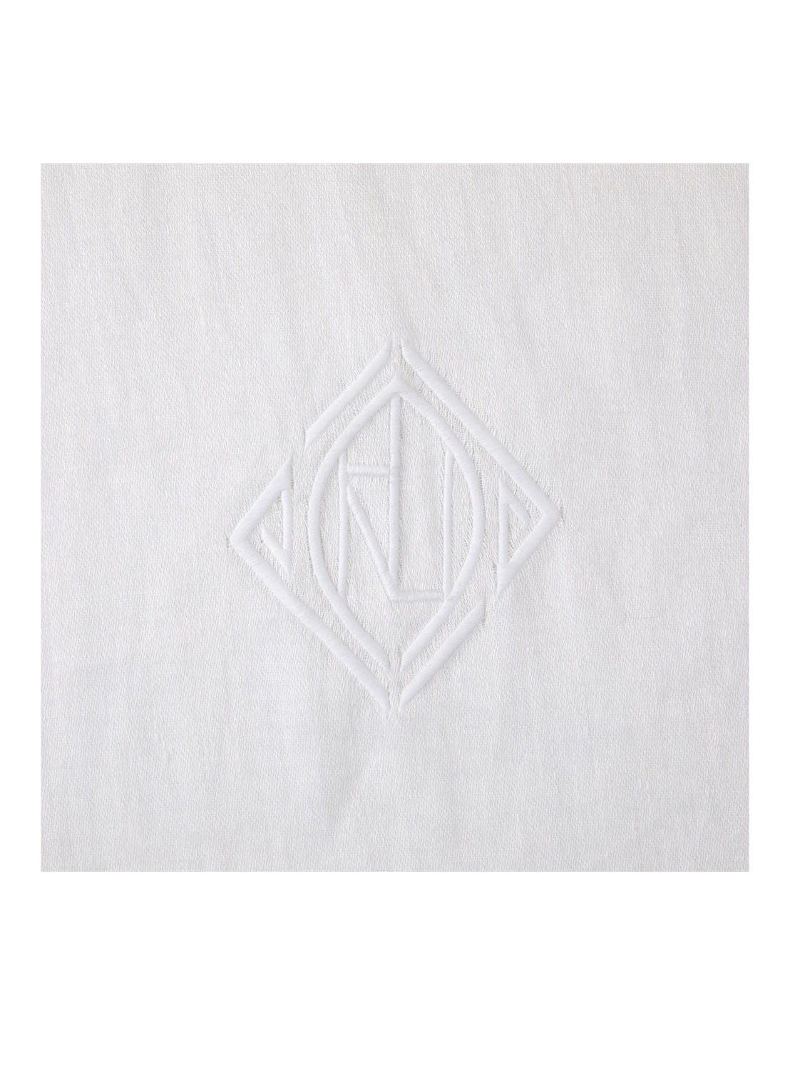 Ralph Lauren Penthouse plaid van linnensatijn 140 x 180 cm  - detail 2 wit