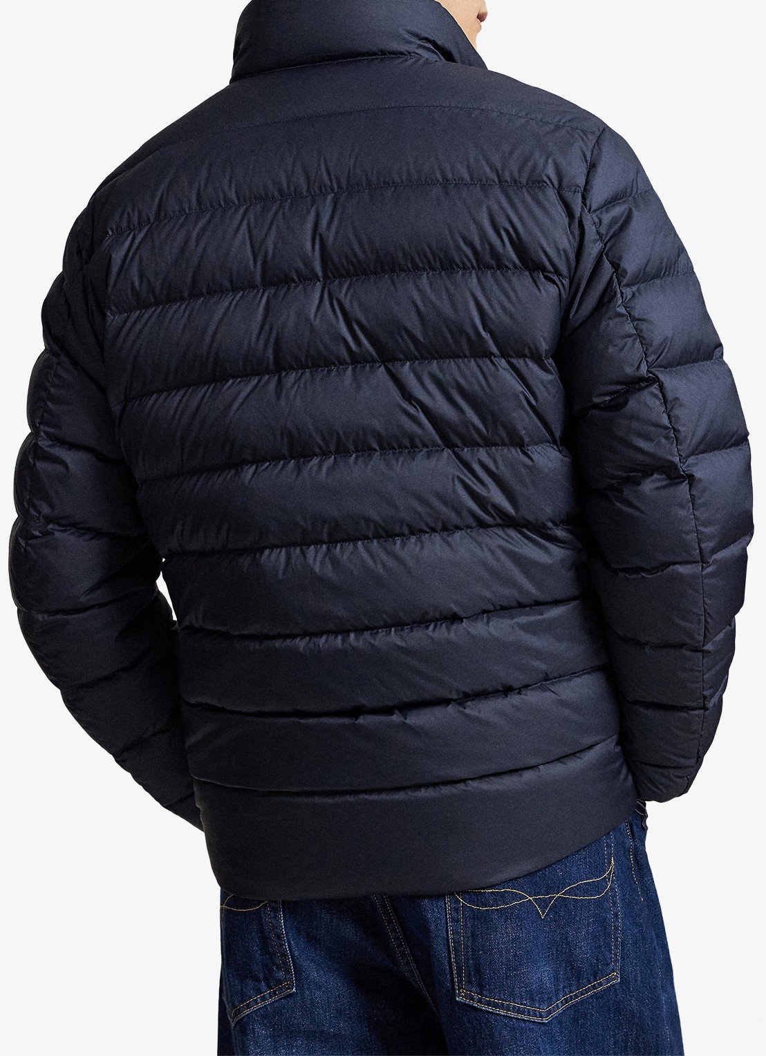 Ralph Lauren Performance gewatteerde jas met ritszakken - achterkant 3 collection navy / donkerblauw