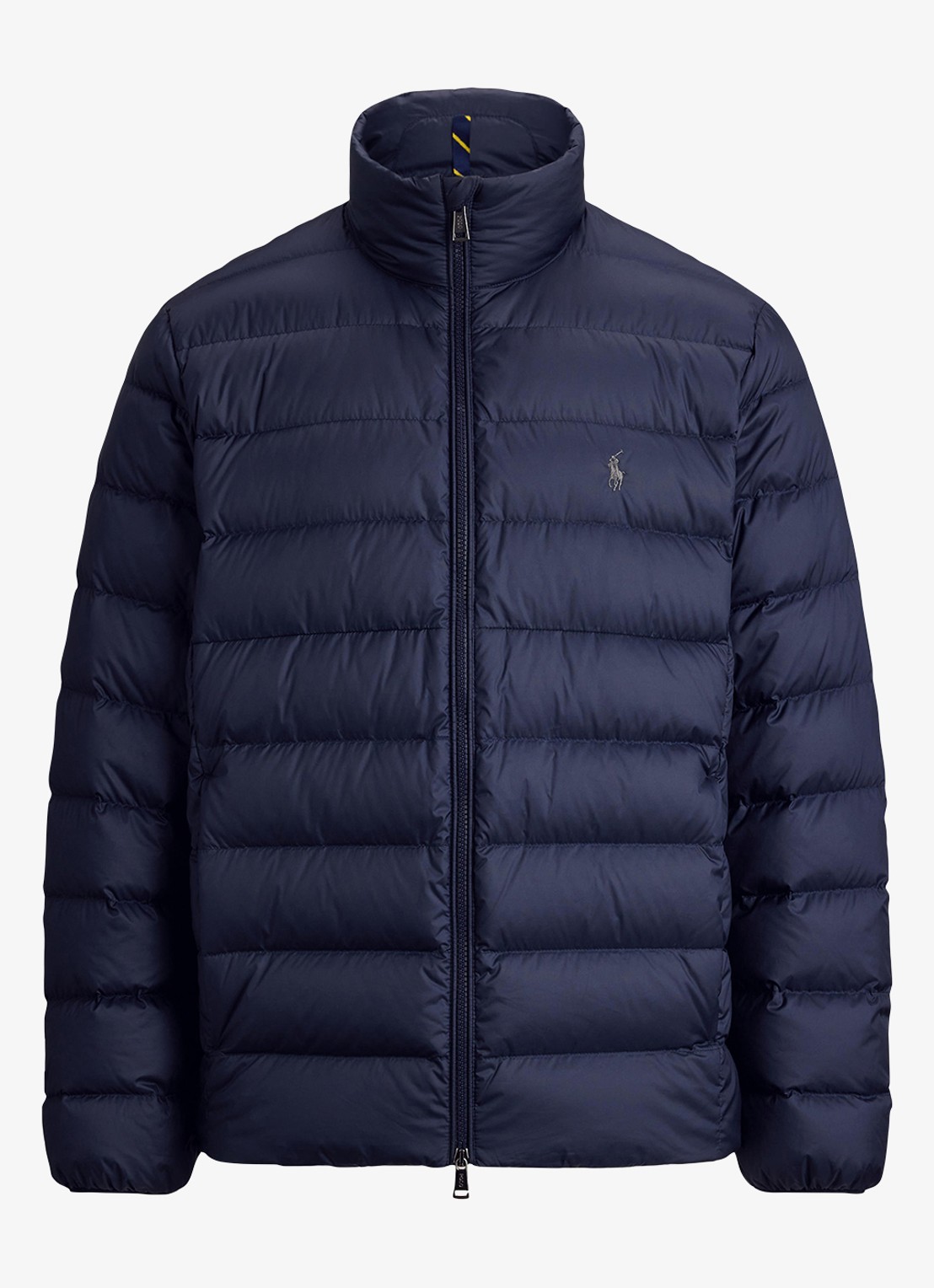 Ralph Lauren Performance gewatteerde jas met ritszakken - voorkant collection navy / donkerblauw