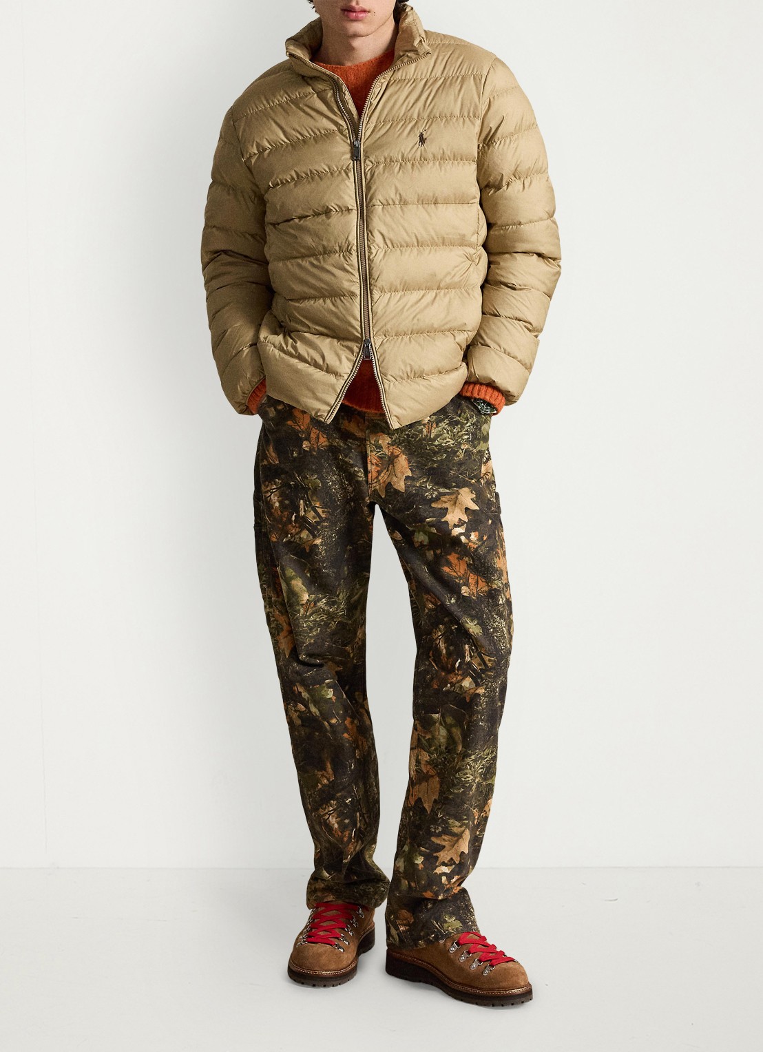 Ralph Lauren Performance gewatteerde jas met ritszakken - detail 2 rl khaki  / khaki