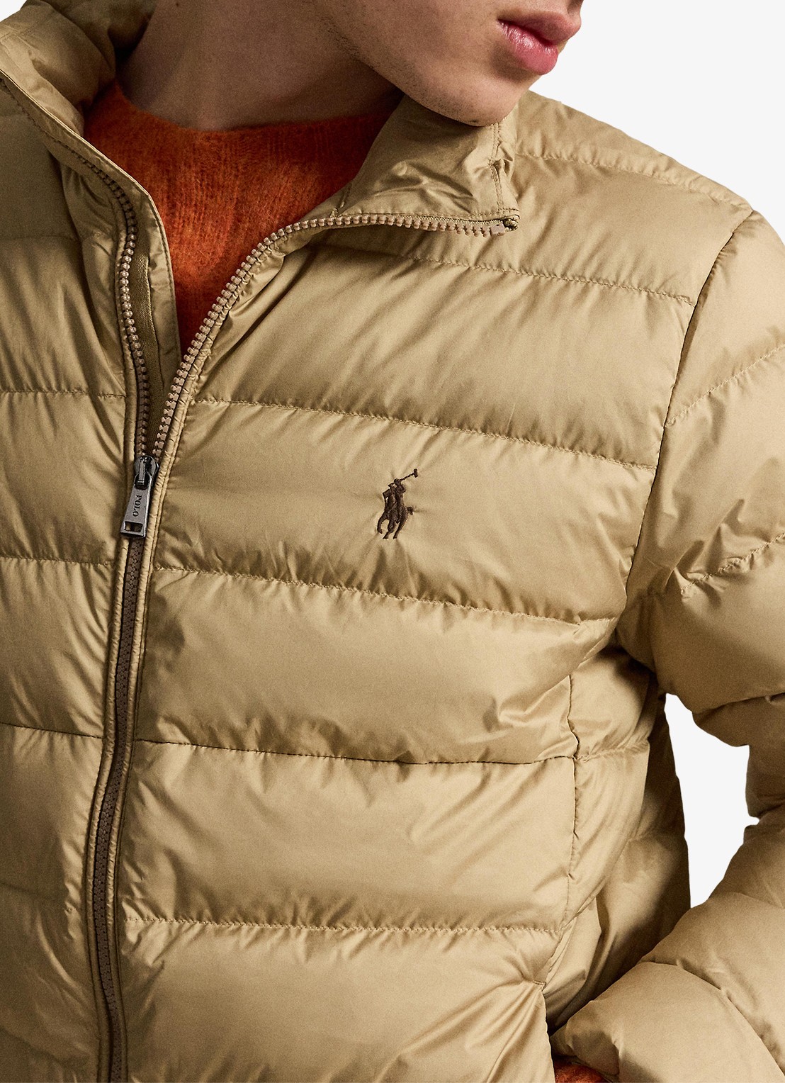 Ralph Lauren Performance gewatteerde jas met ritszakken - detail 3 rl khaki  / khaki