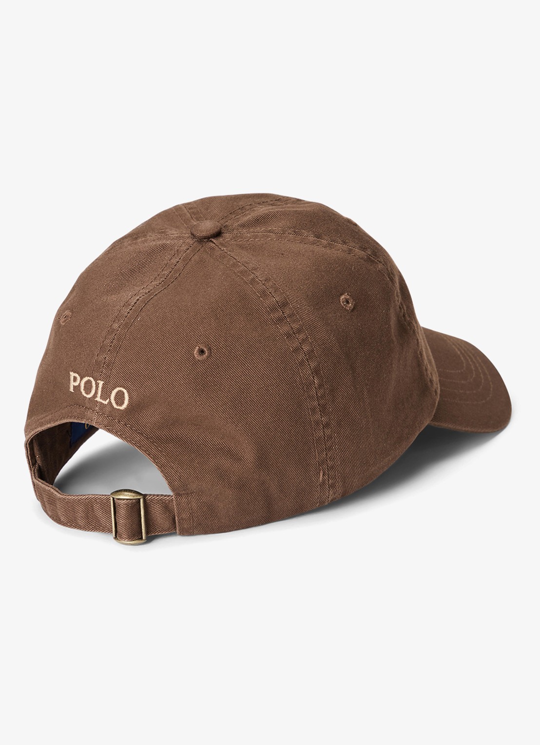 Ralph Lauren Pet met logo  - achterkant 3 hazelnootbruin
