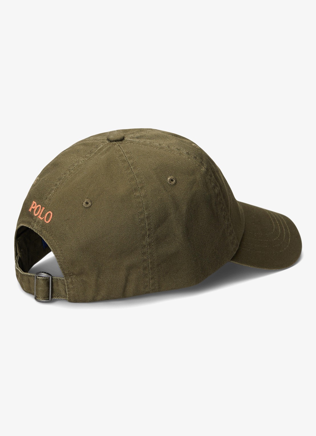 Ralph Lauren Pet met logo  - achterkant olijfgroen