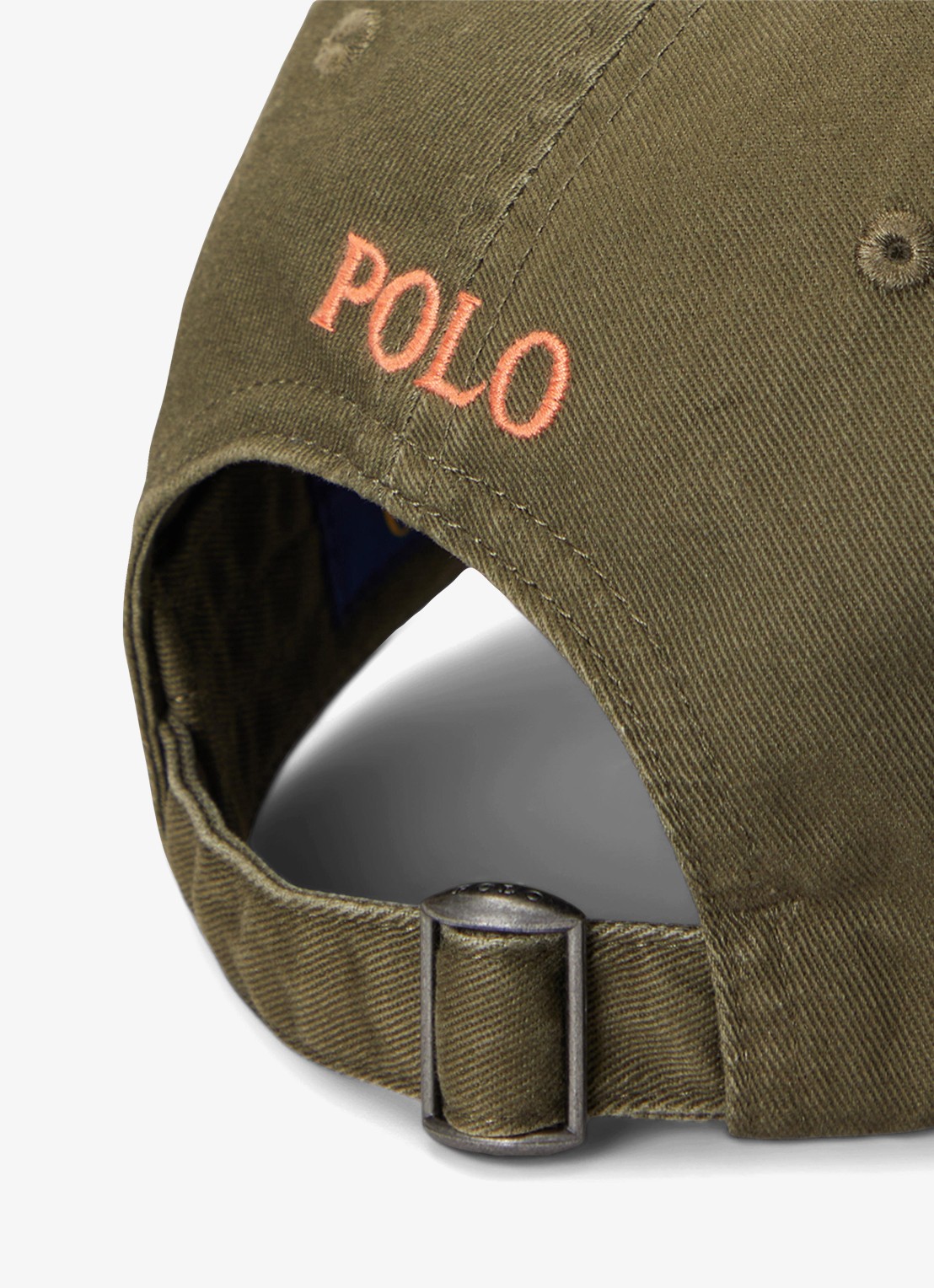 Ralph Lauren Pet met logo  - detail 2 olijfgroen
