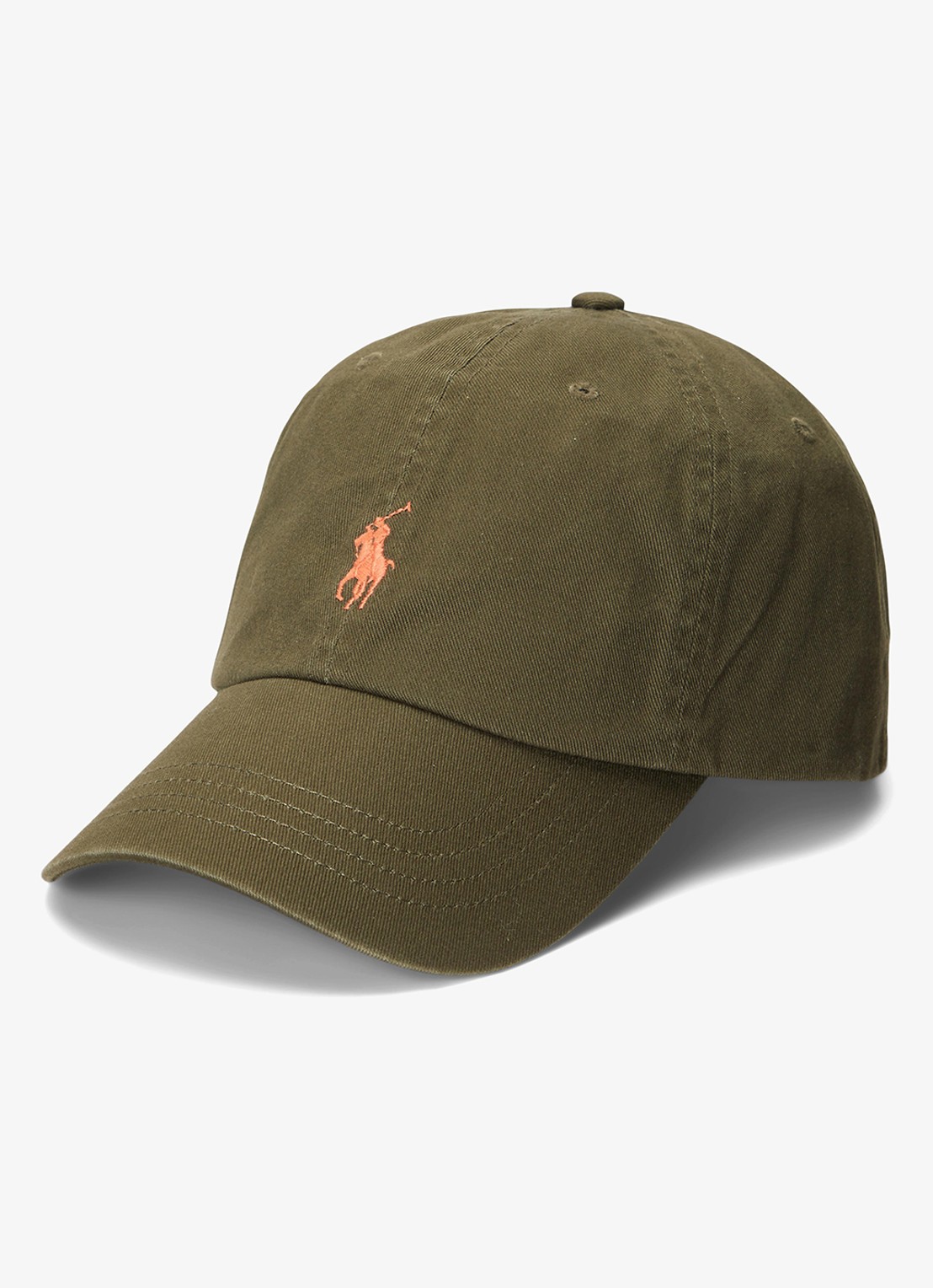 Ralph Lauren Pet met logo  - voorkant 3 olijfgroen