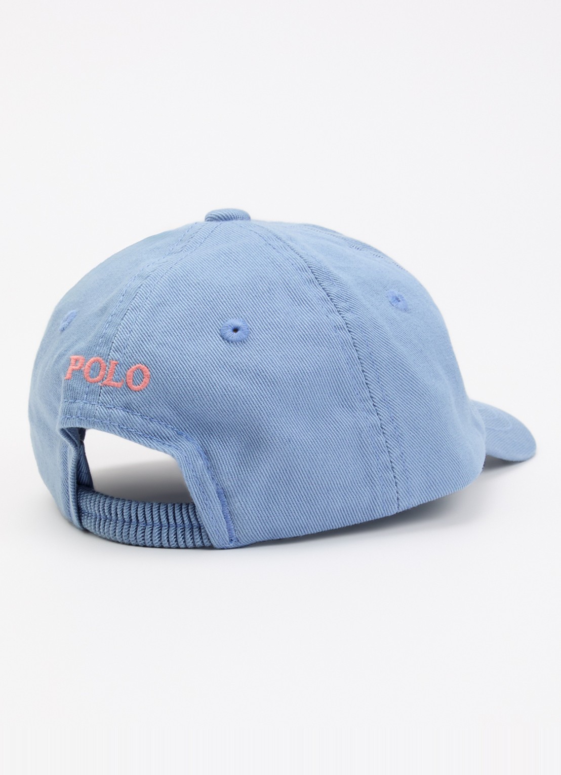 Ralph Lauren Pet met logo - detail staalblauw