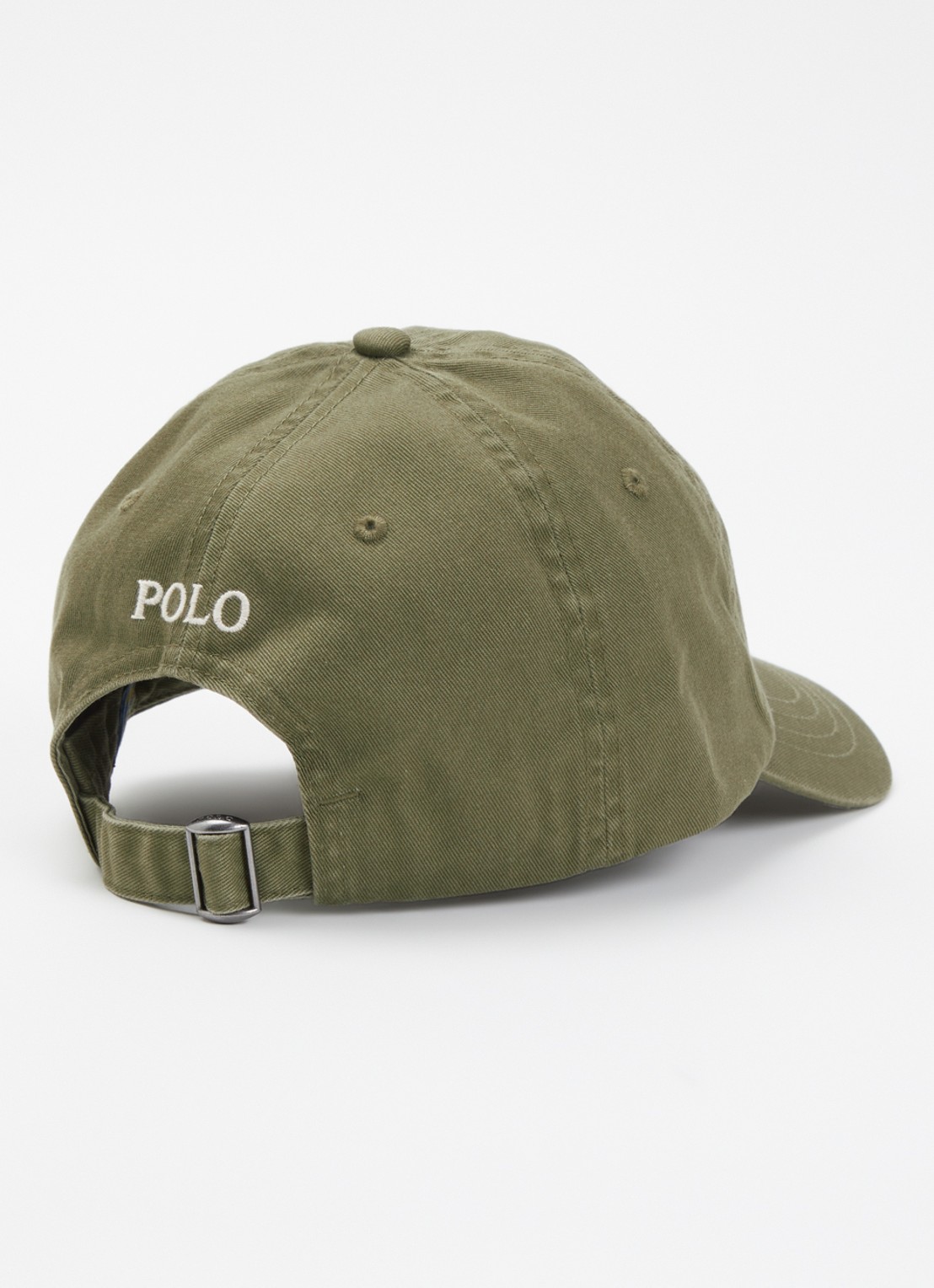 Ralph Lauren Pet met logoborduring  - achterkant mosgroen