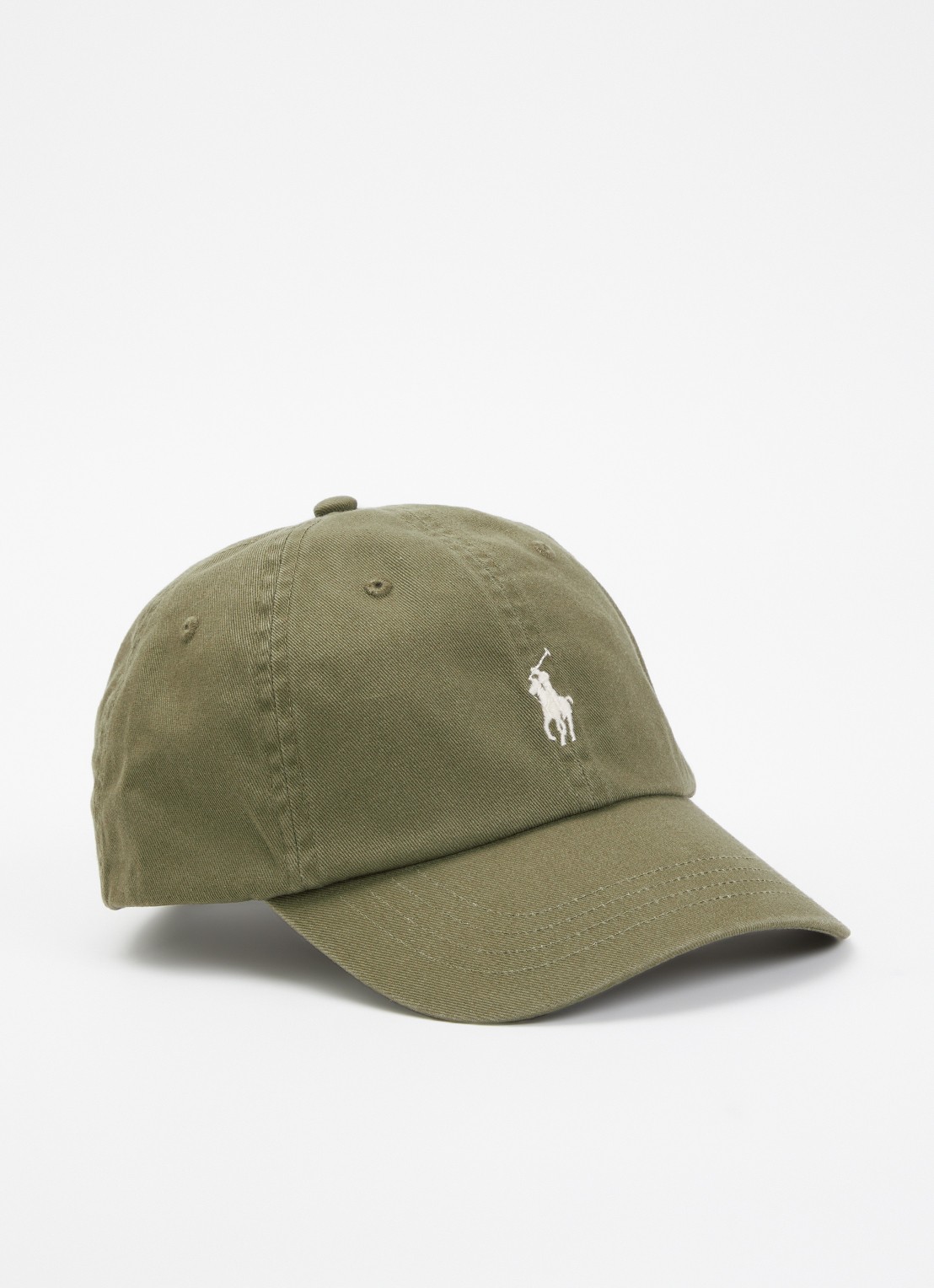 Ralph Lauren Pet met logoborduring  - voorkant 2 mosgroen