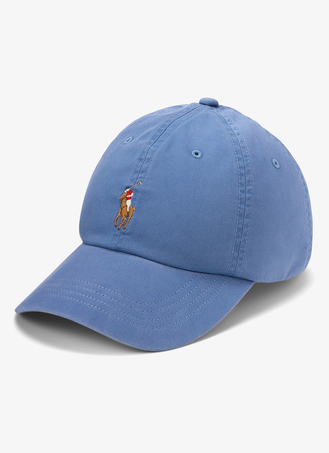Ralph Lauren Pet met logoborduring - voorkant delta blue / blauw