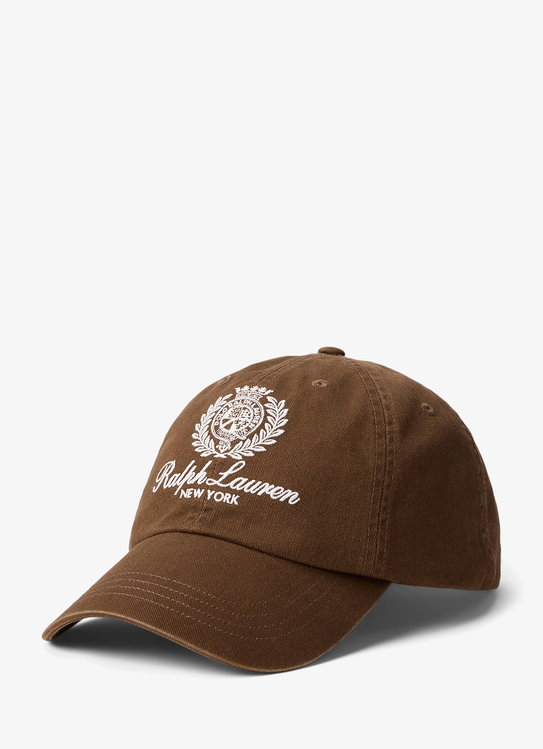 Ralph Lauren Pet met logoborduring - voorkant bruin