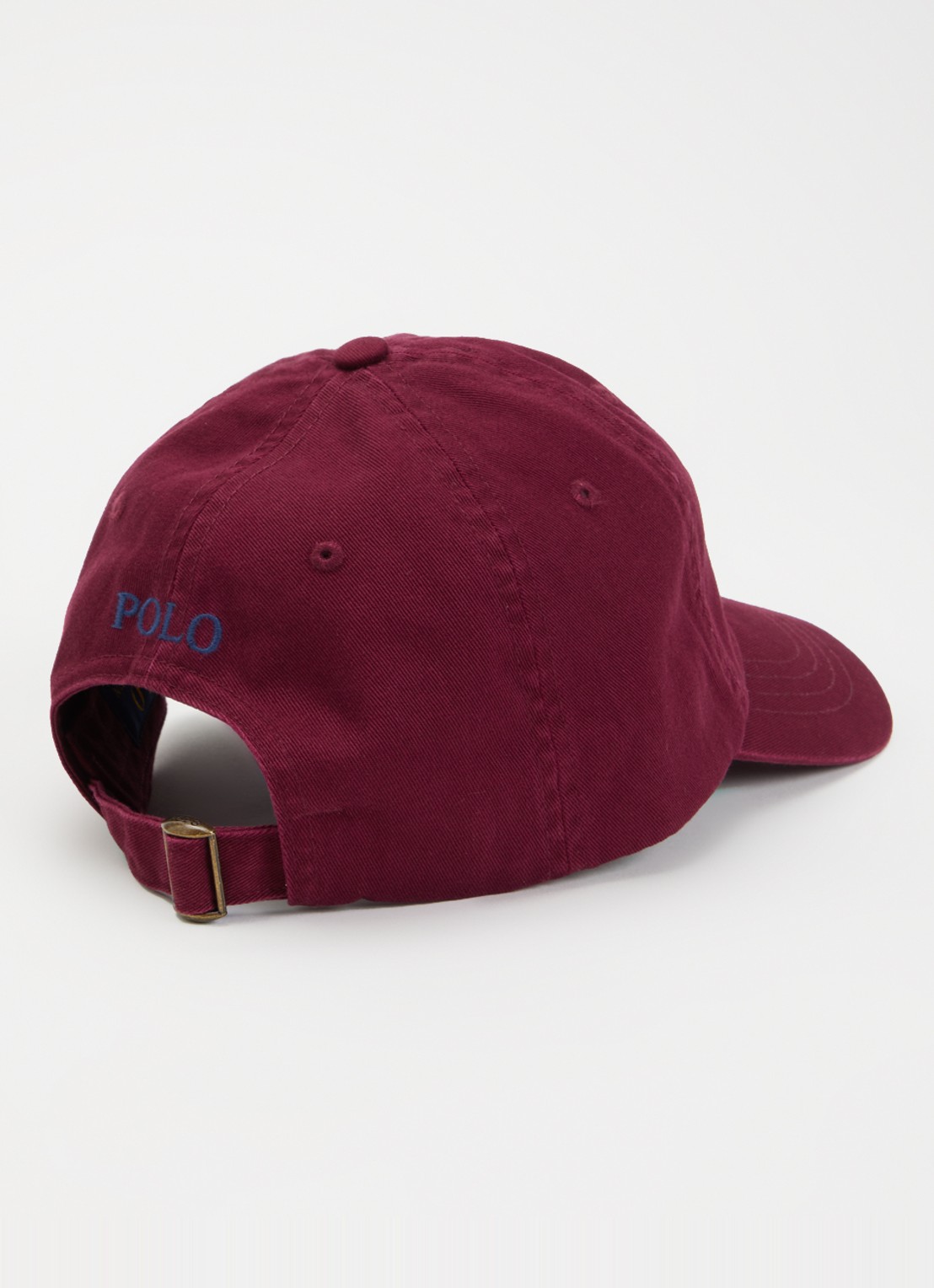 Ralph Lauren Pet met logoborduring  - voorkant 2 bordeauxrood