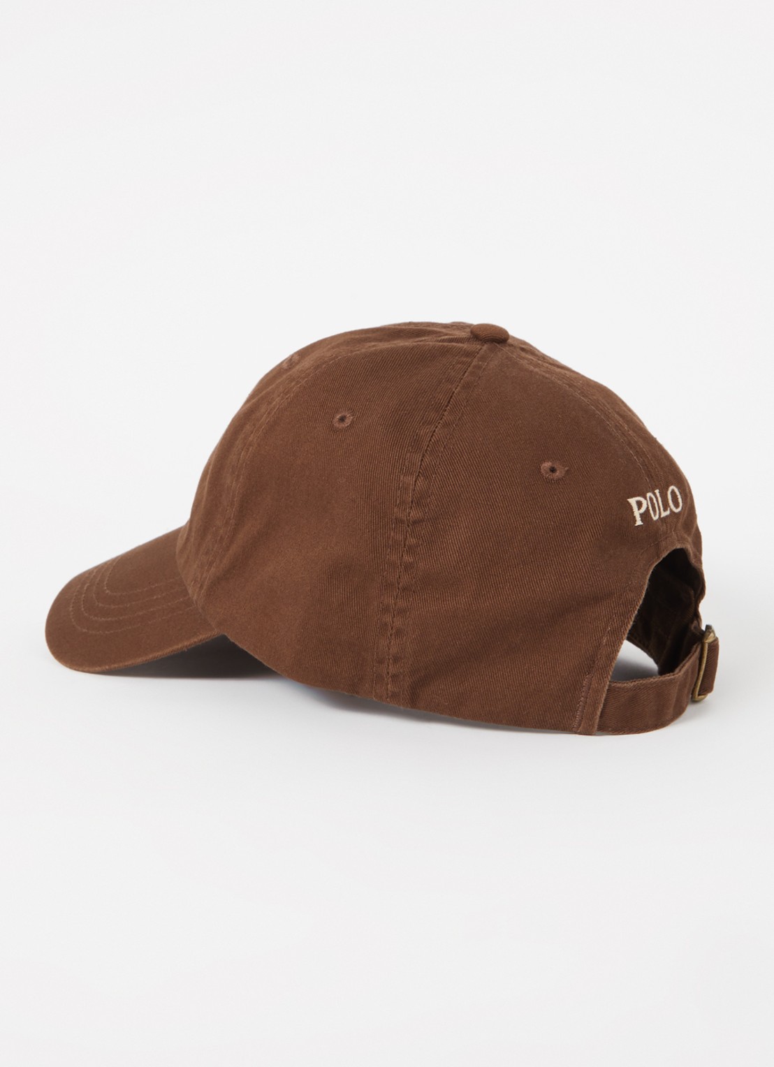 Ralph Lauren Pet met logoborduring  - detail bruin