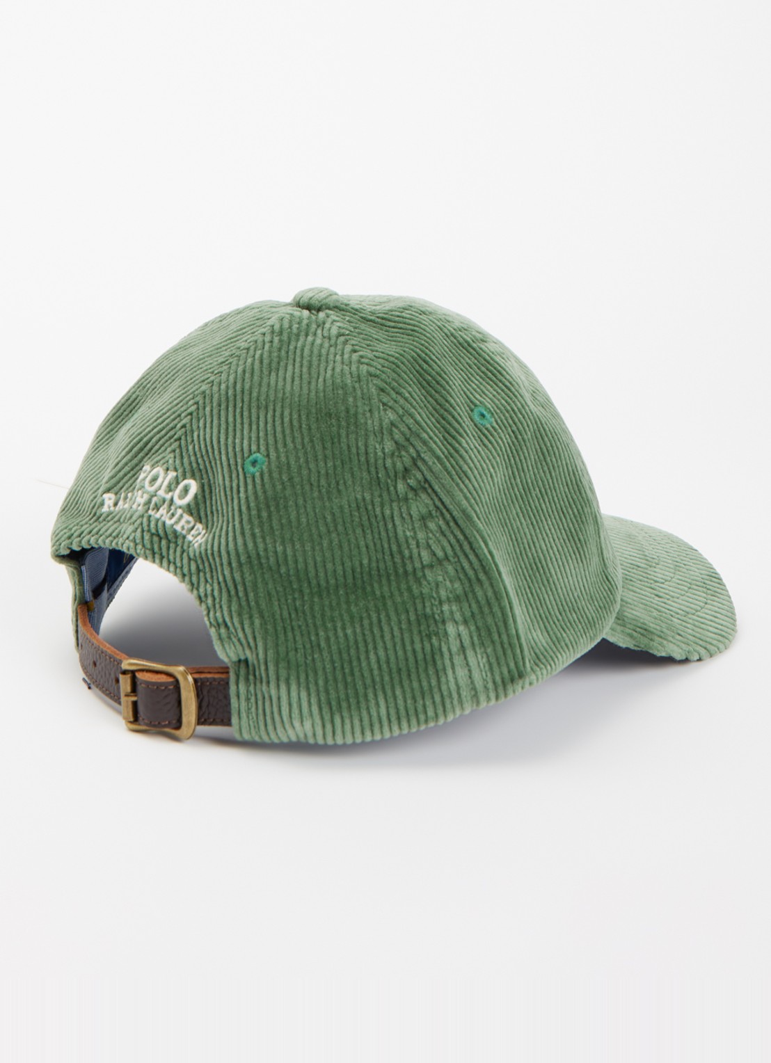 Ralph Lauren Pet van corduroy met logoborduring  - detail 2 groen
