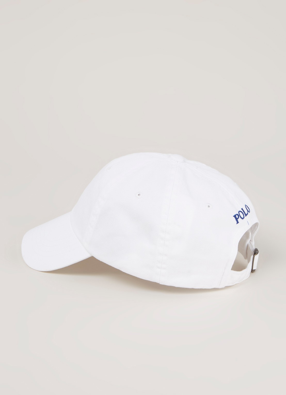 Ralph Lauren Pet van katoen met logoborduring - detail wit