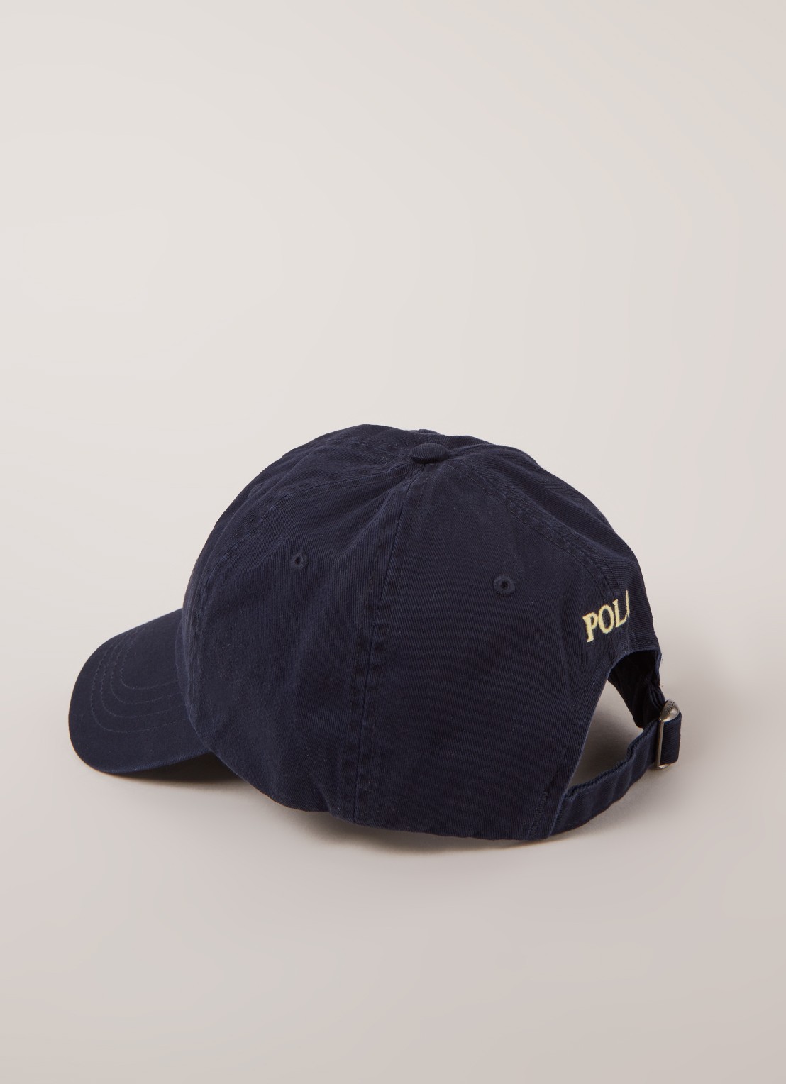 Ralph Lauren Pet van katoen met logoborduring - detail blauw