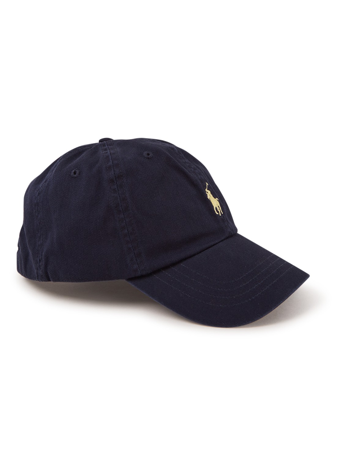 Ralph Lauren Pet van katoen met logoborduring - voorkant 2 blauw