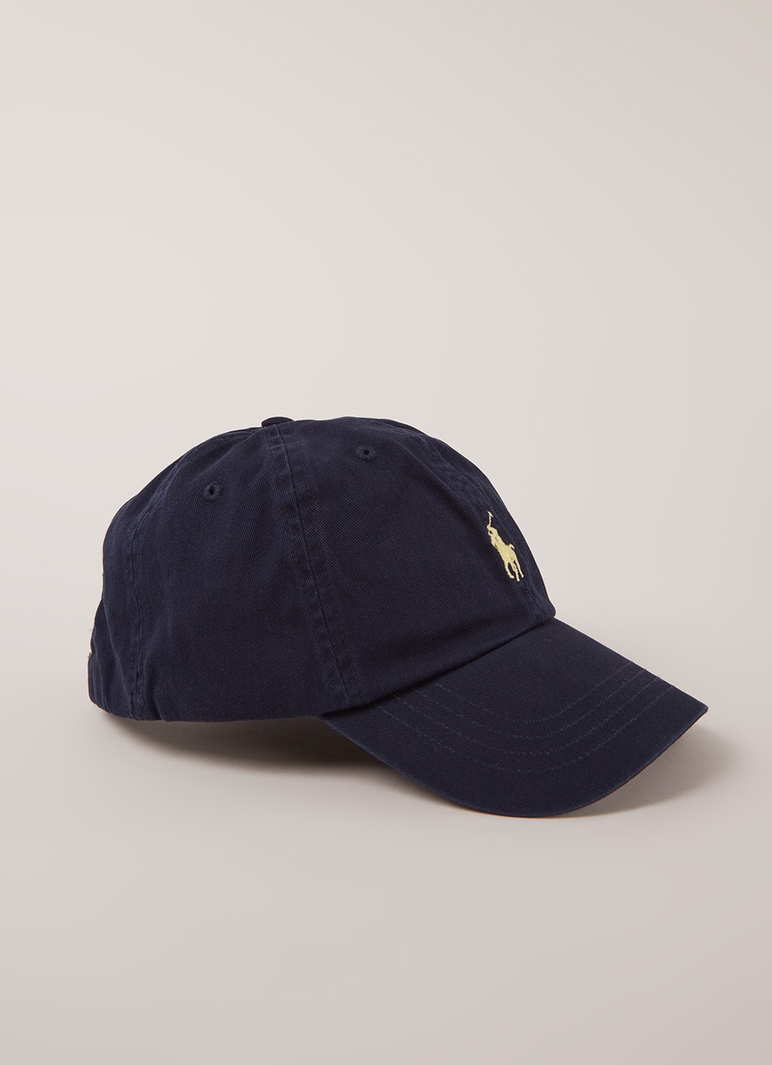 Ralph Lauren Pet van katoen met logoborduring - voorkant 3 blauw