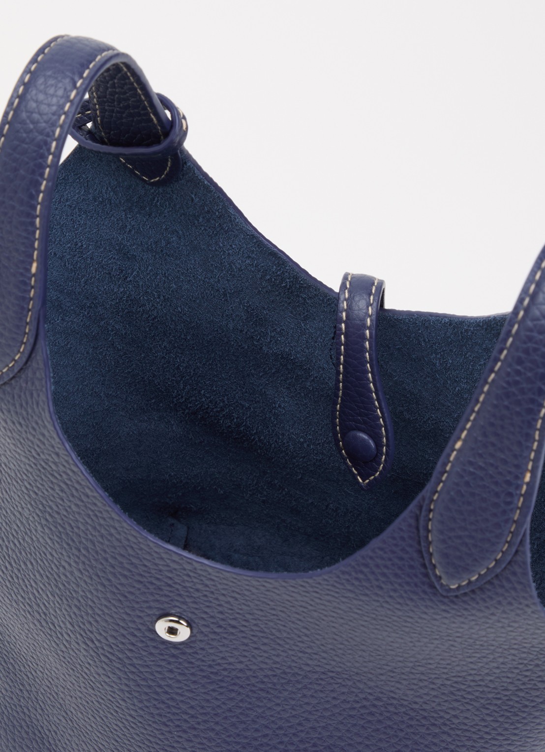 Ralph Lauren Play klein handtas van leer met afneembare schouderriem - detail 2 kobaltblauw