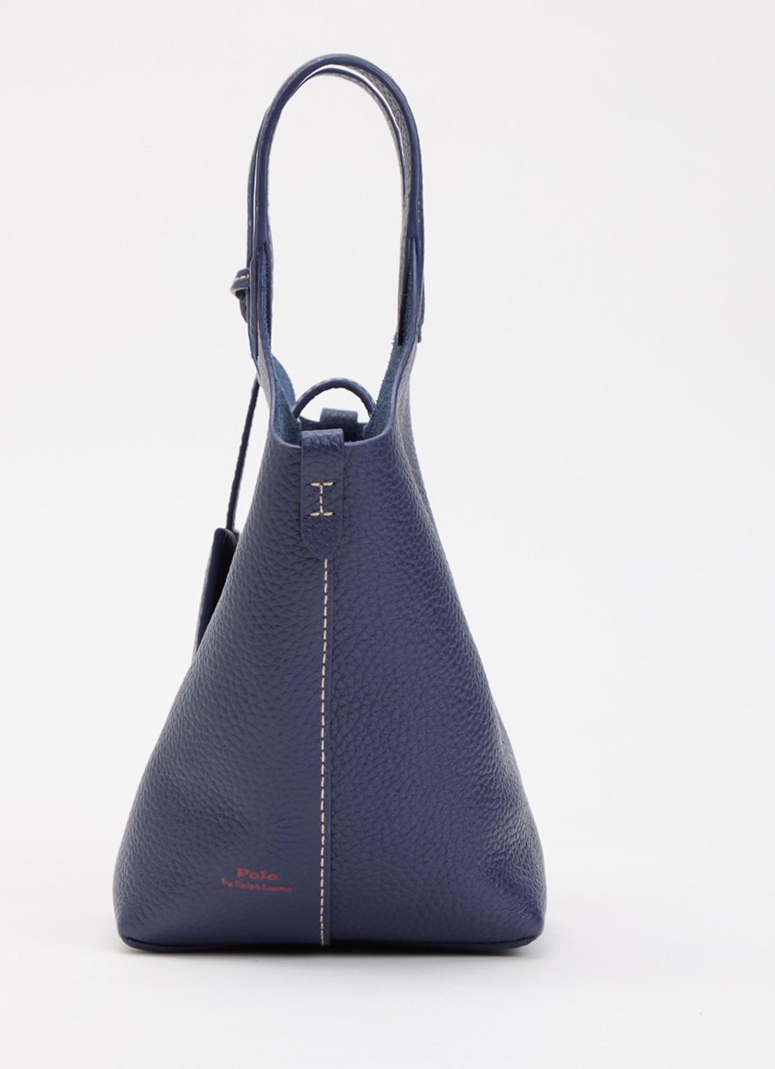 Ralph Lauren Play klein handtas van leer met afneembare schouderriem - detail 3 kobaltblauw