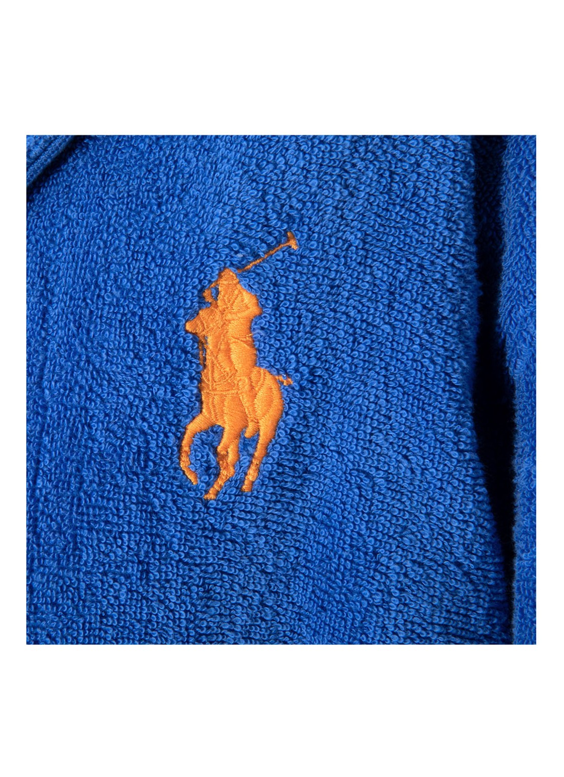 Ralph Lauren Player badjas van katoen - achterkant 2 middenblauw