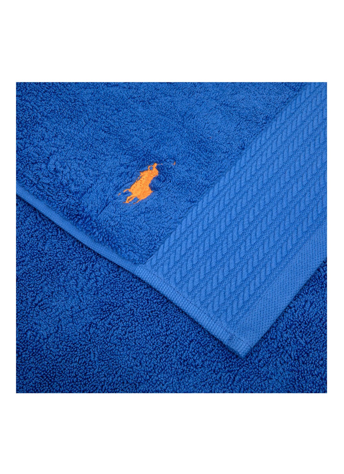 Ralph Lauren Player badmat - 55 x 90 cm - achterkant kobaltblauw