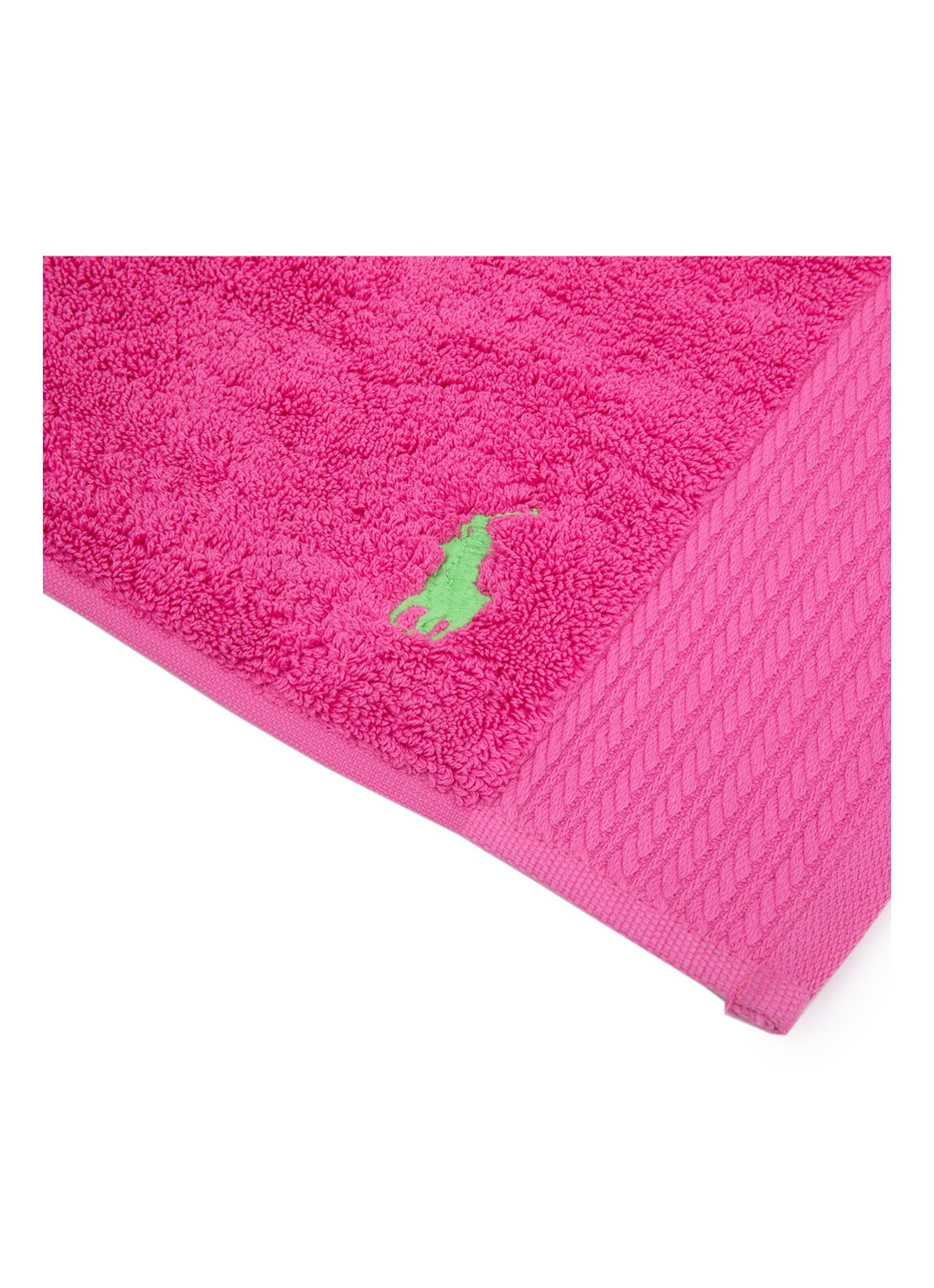 Ralph Lauren Player badmat - 55 x 90 cm - achterkant 2 fuchsia