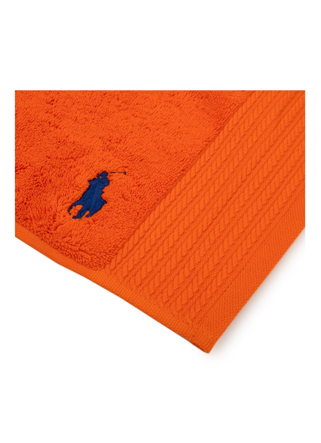 Ralph Lauren Player badmat - 55 x 90 cm - achterkant 3 donkeroranje