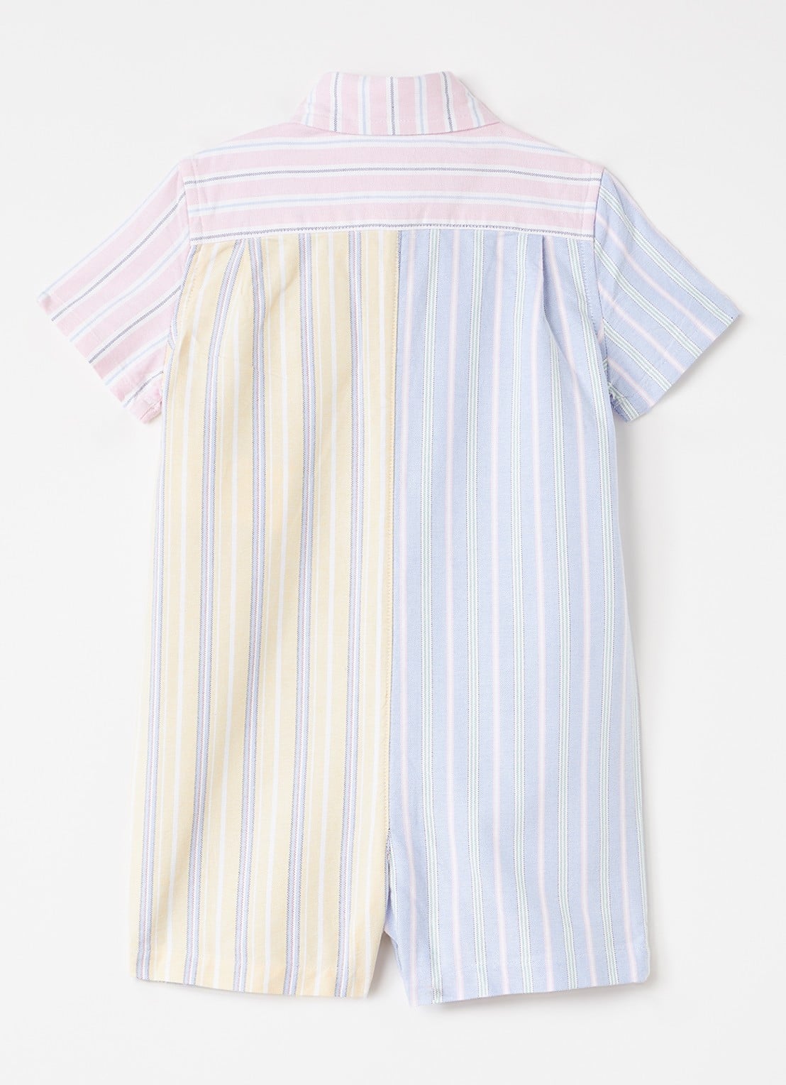 Ralph Lauren Playsuit met streepprint - voorkant 2 blauw
