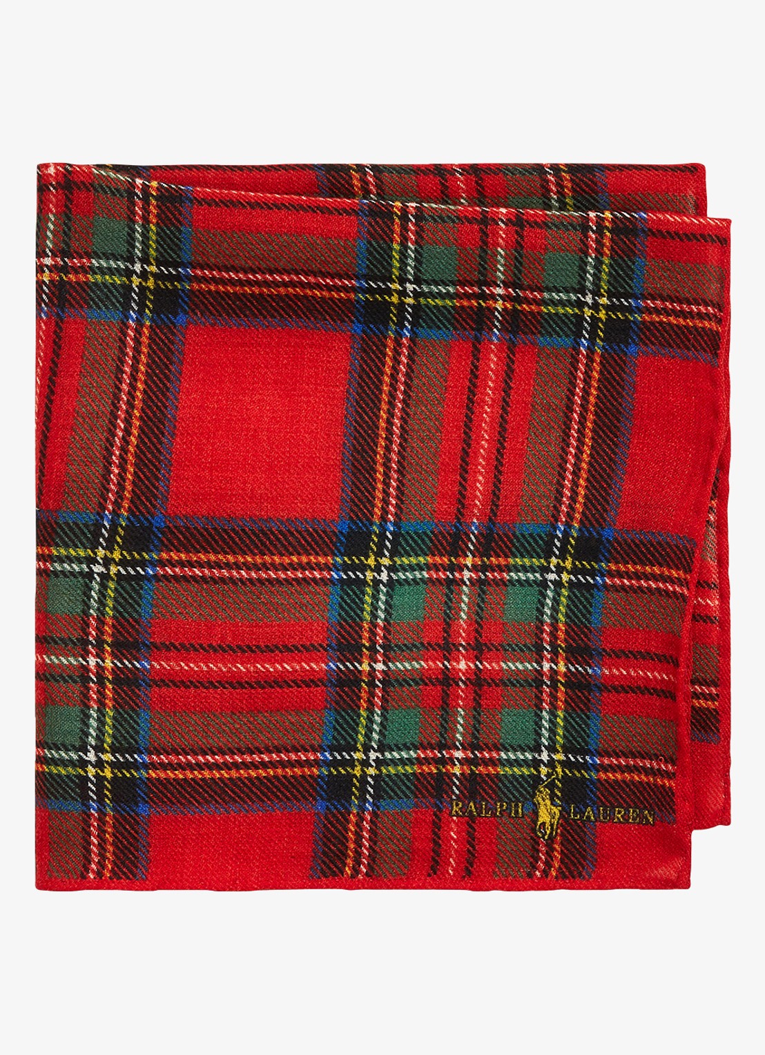 Ralph Lauren Pochet van wol 35 x 35 cm - voorkant 2 rood