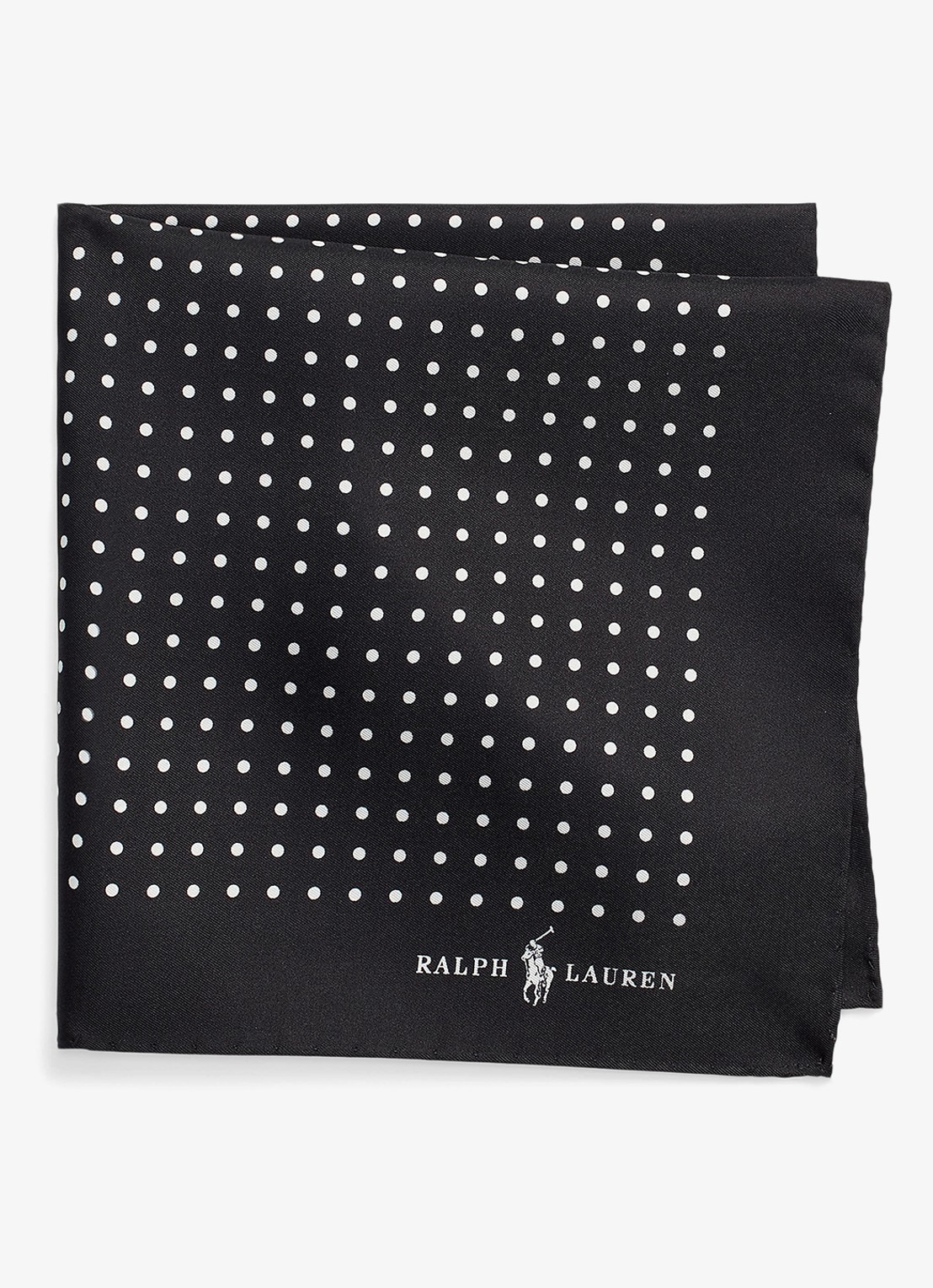 Ralph Lauren Pochet van zijde met print 35 x 35 cm  - detail 2 black / zwart