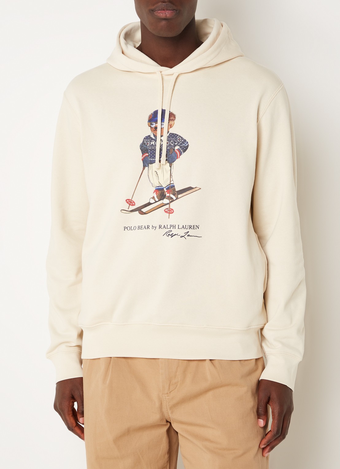 Ralph Lauren Polo Bear hoodie met logoprint - detail 2 winter cream - ski bear / beige