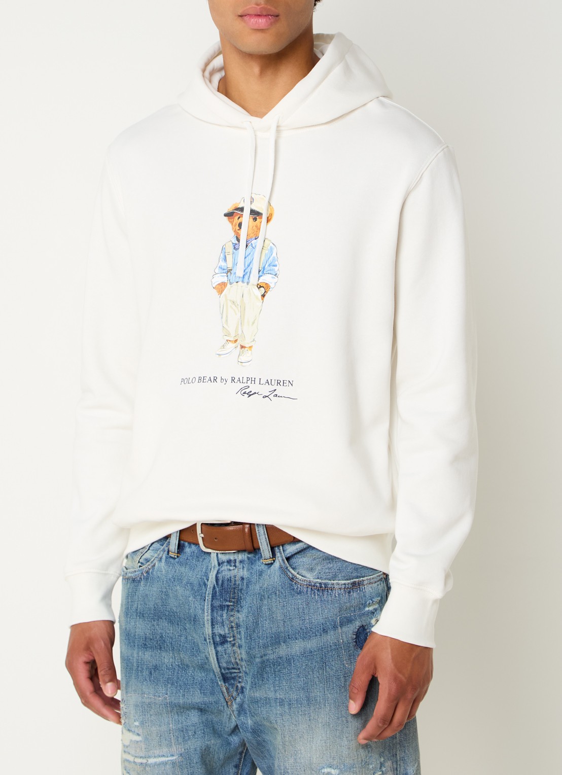 Ralph Lauren Polo Bear hoodie met logoprint - detail 4 gebroken wit