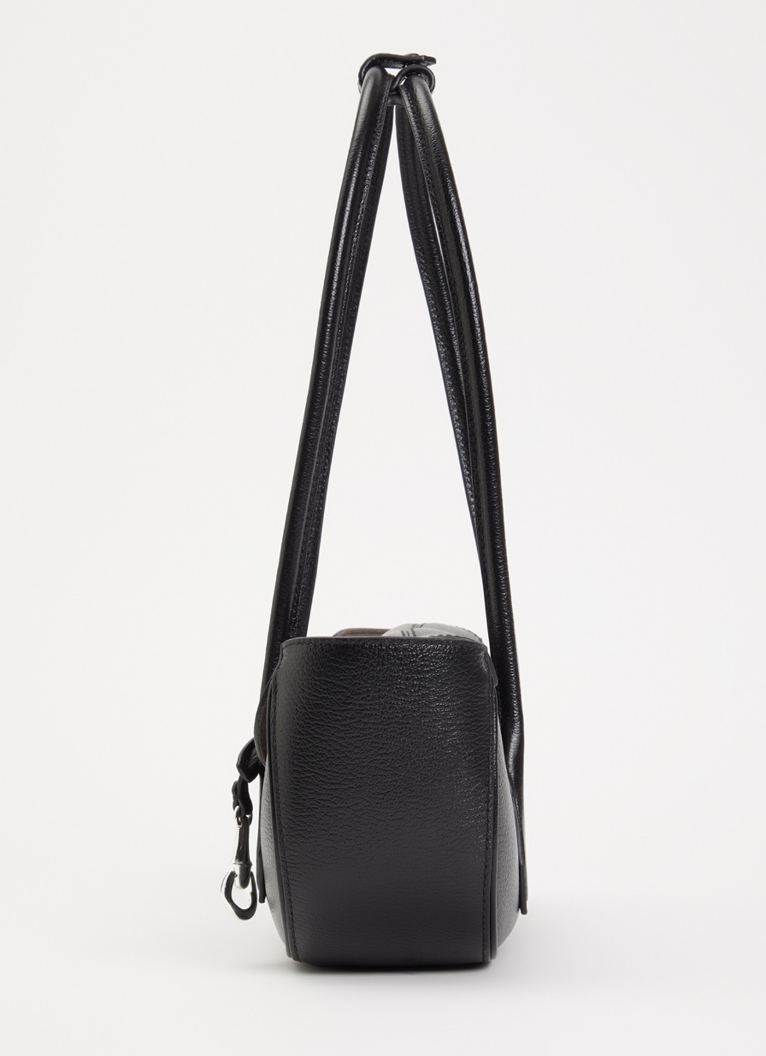 Ralph Lauren Polo Blaze Small schoudertas van leer met tasbedel - detail 2 zwart