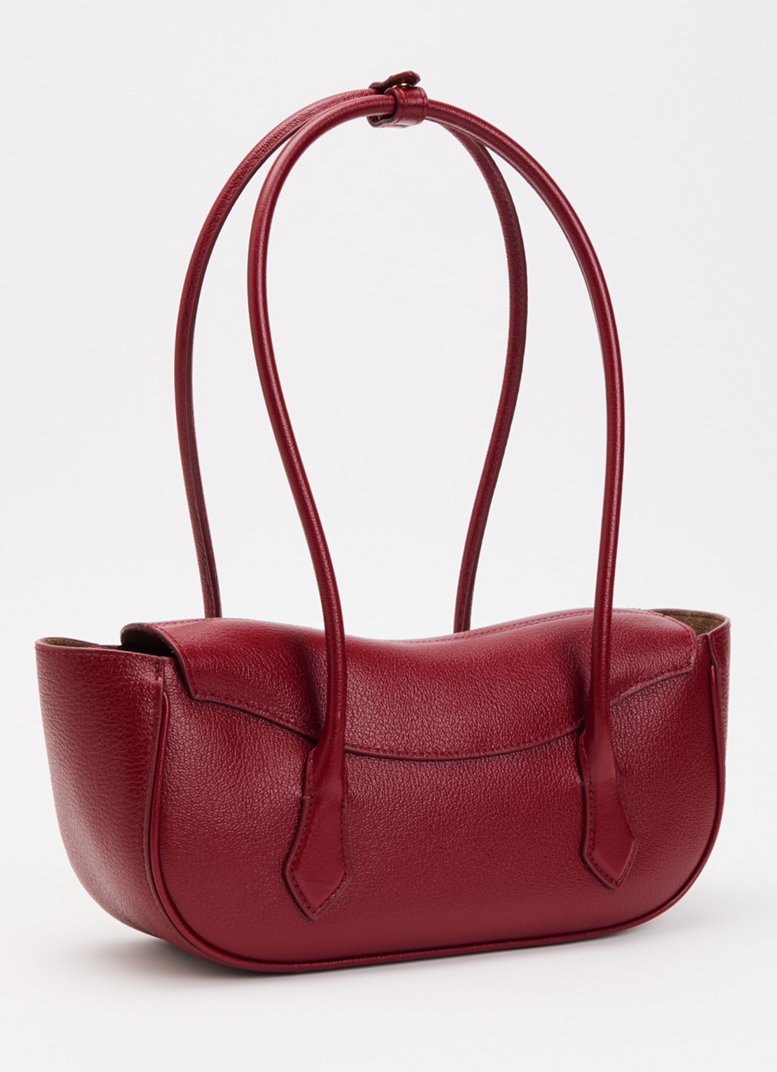 Ralph Lauren Polo Blaze Small schoudertas van leer met tasbedel - achterkant 5 kersenrood