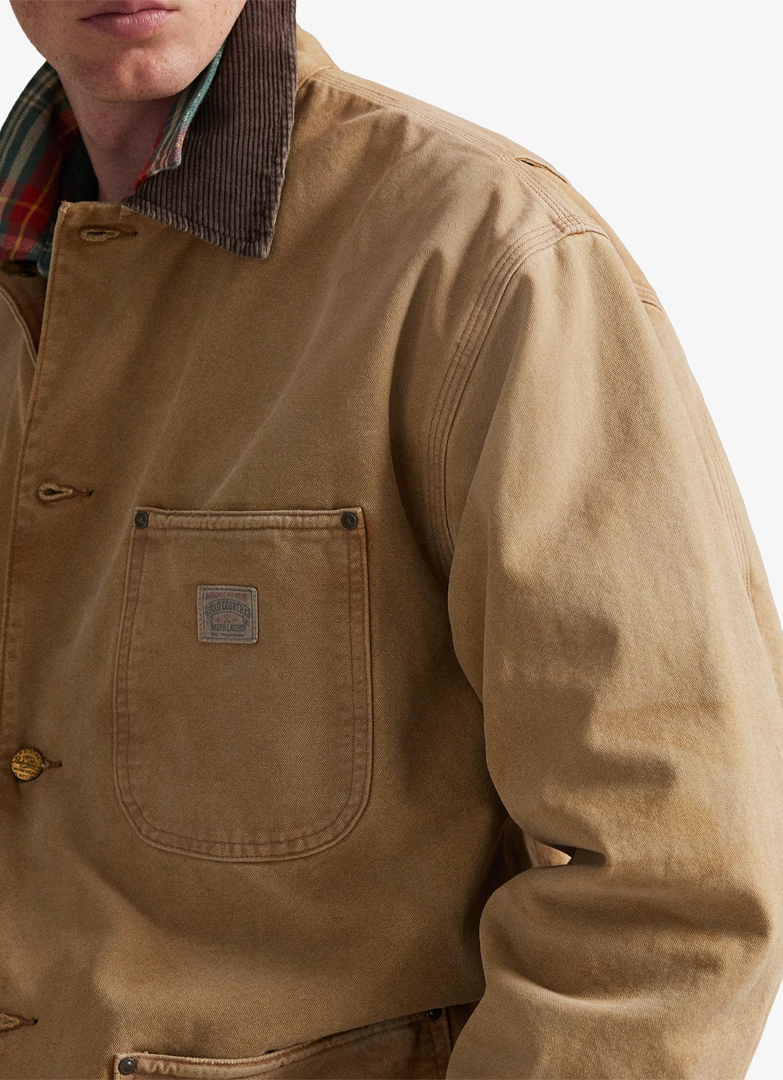 Ralph Lauren Polo Country jack met opgestikte zakken - detail 4 huntley wash / bruin