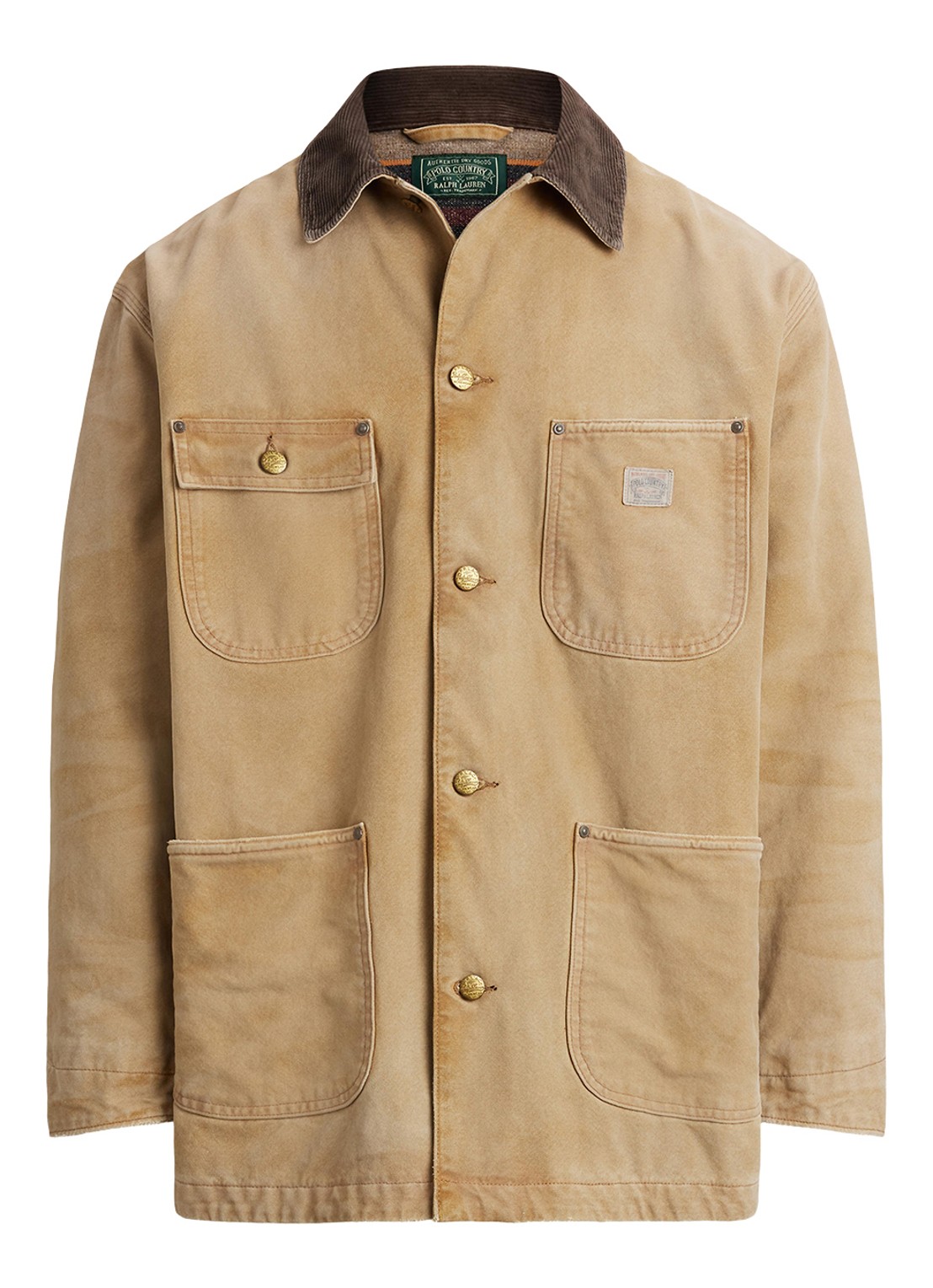 Ralph Lauren Polo Country jack met opgestikte zakken - voorkant huntley wash / bruin