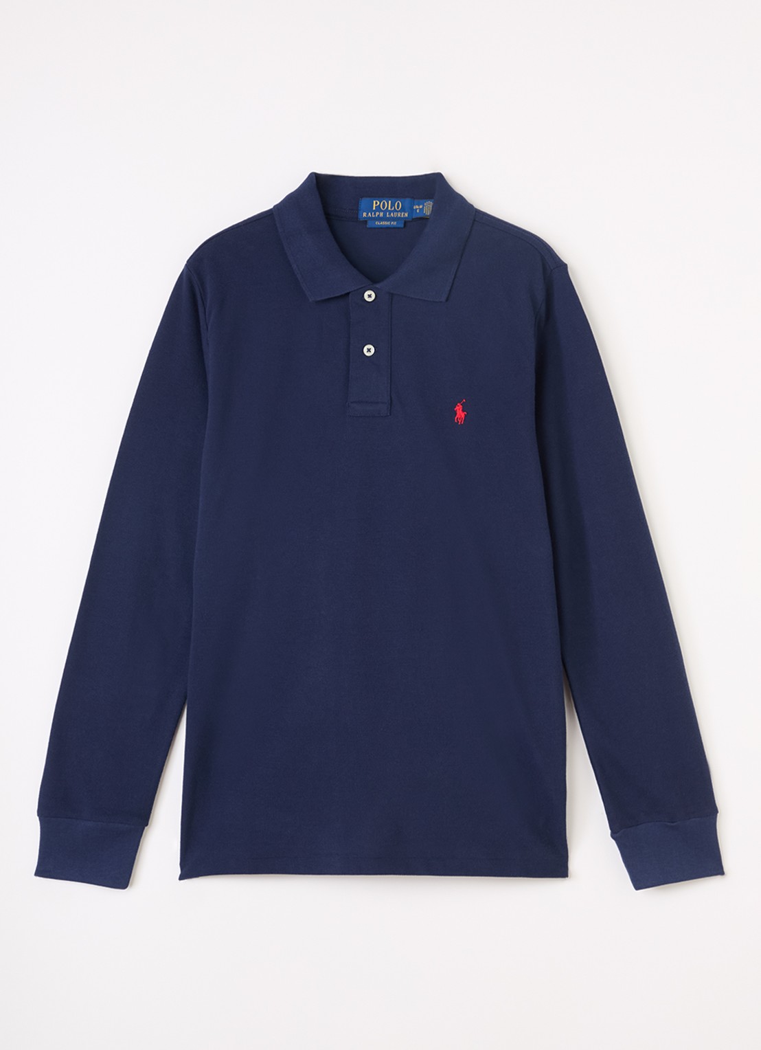 Ralph Lauren Polo met logoborduring - voorkant kobaltblauw
