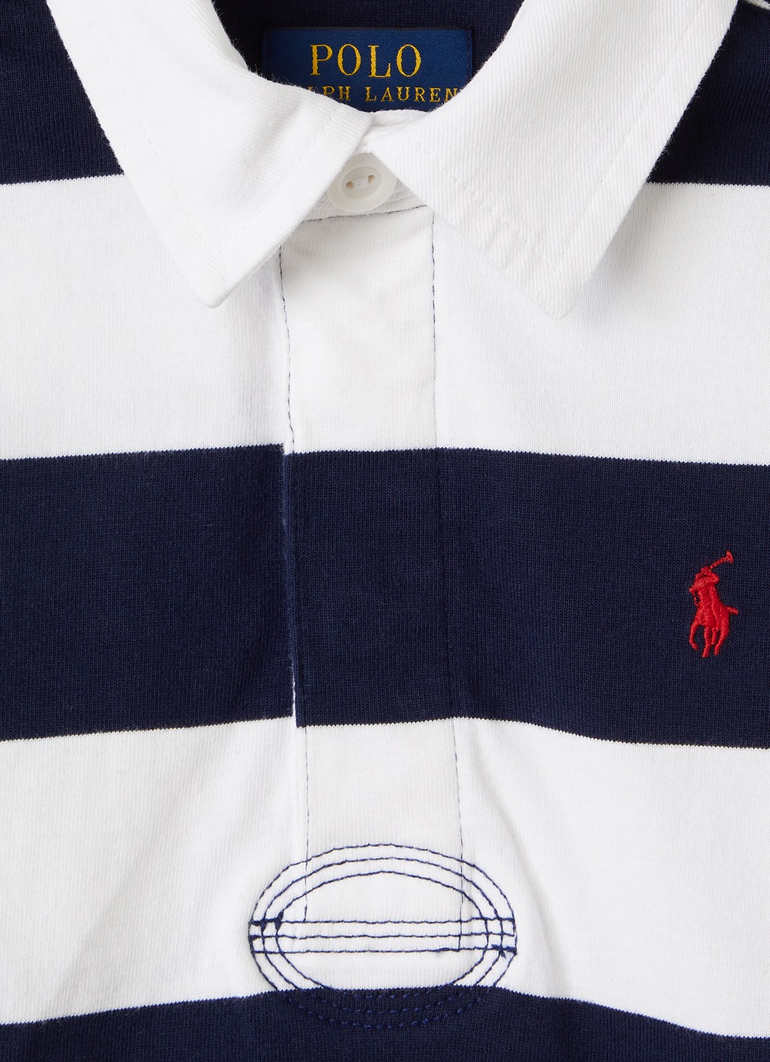 Ralph Lauren Polo met streepprint en logoborduring  - detail multicolor