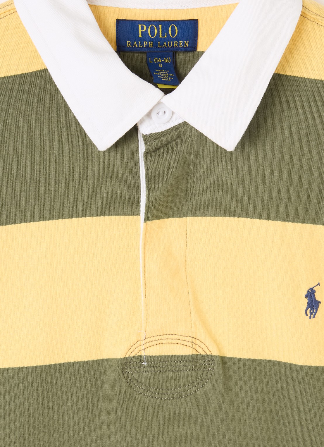 Ralph Lauren Polo met streepprint - detail 3 geel
