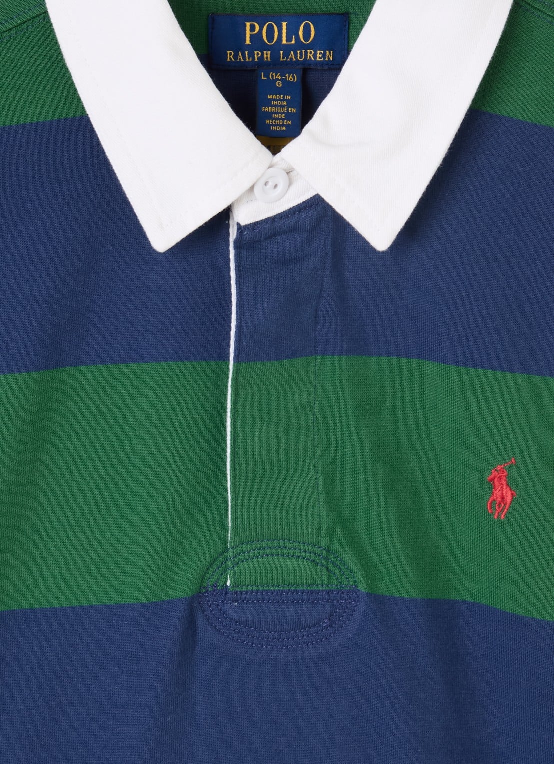 Ralph Lauren Polo met streepprint - detail 2 groen