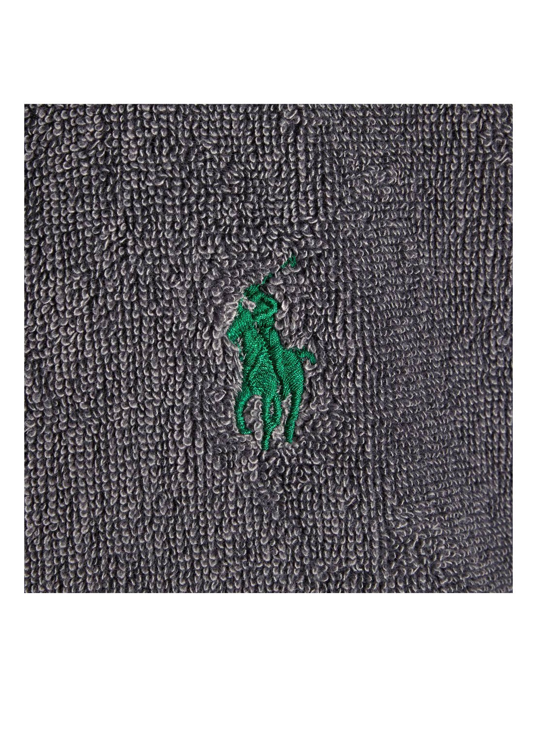 Ralph Lauren Polo Player badjas - unisex - achterkant 11 donkergrijs