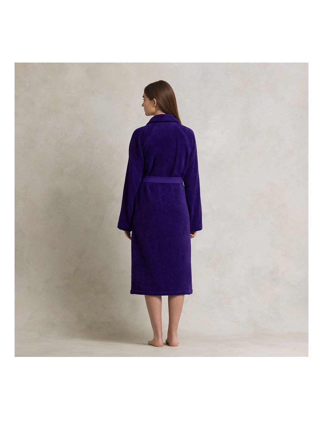 Ralph Lauren Polo Player badjas - unisex - detail 4 paars