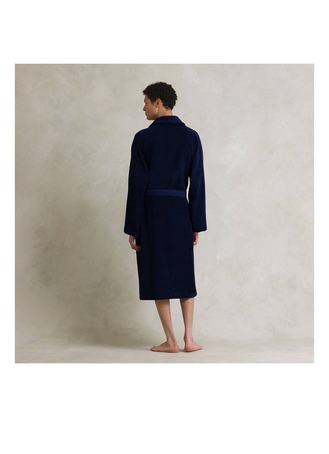 Ralph Lauren Polo Player badjas - unisex - detail 10 donkerblauw