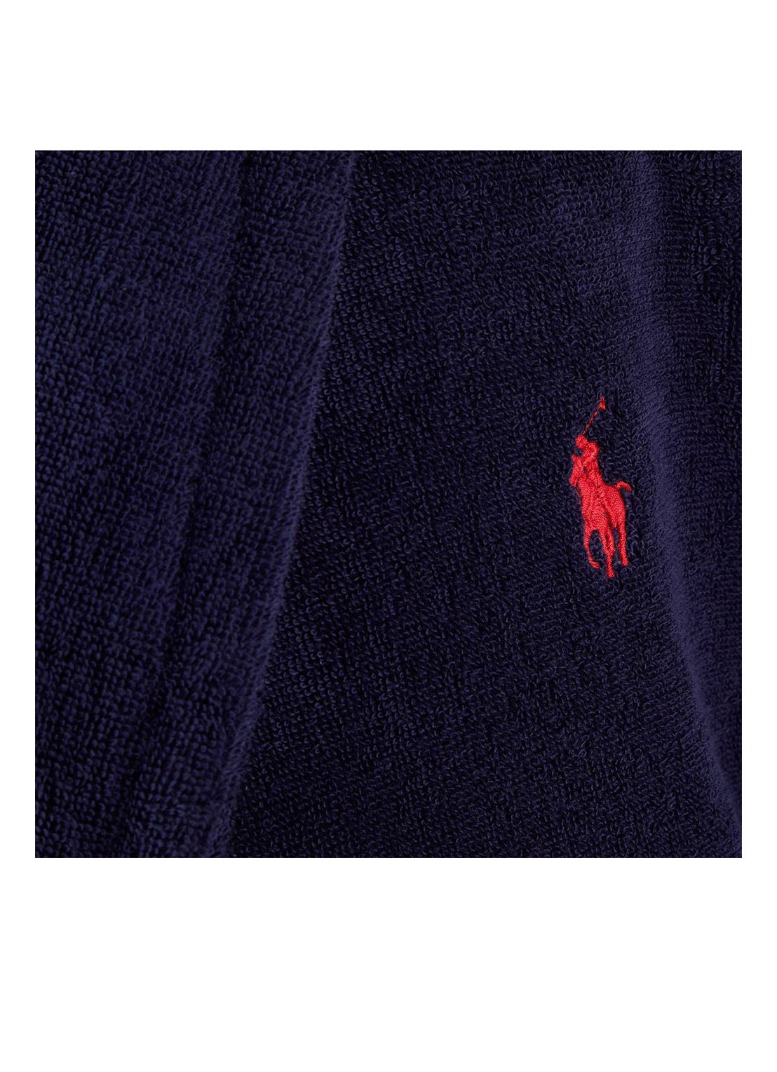 Ralph Lauren Polo Player badjas - unisex - voorkant 5 donkerblauw