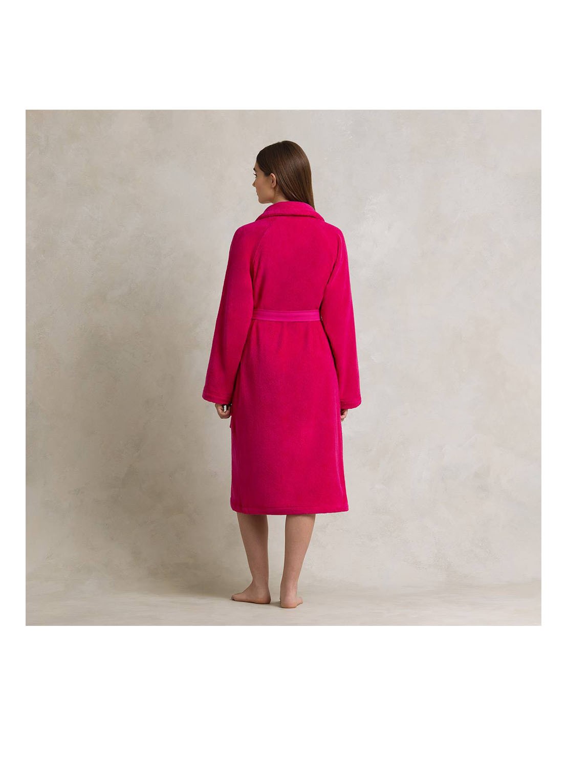 Ralph Lauren Polo Player badjas - unisex - detail 10 fuchsia