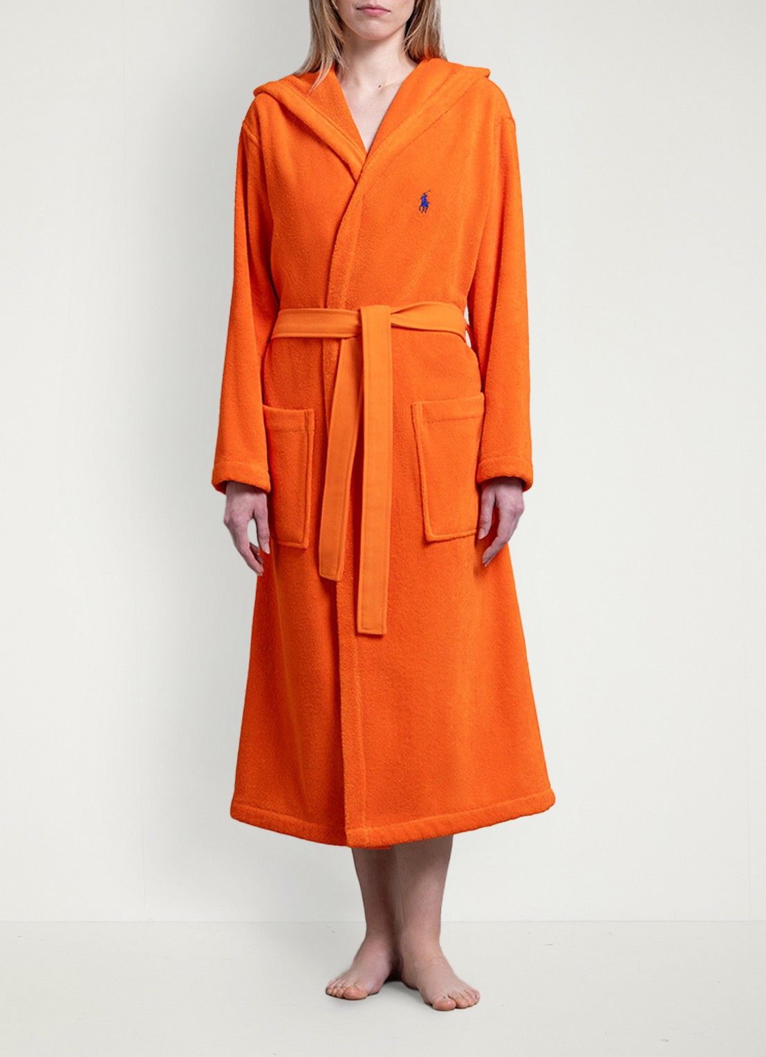 Ralph Lauren Polo Player badjas - unisex - detail 4 oranje