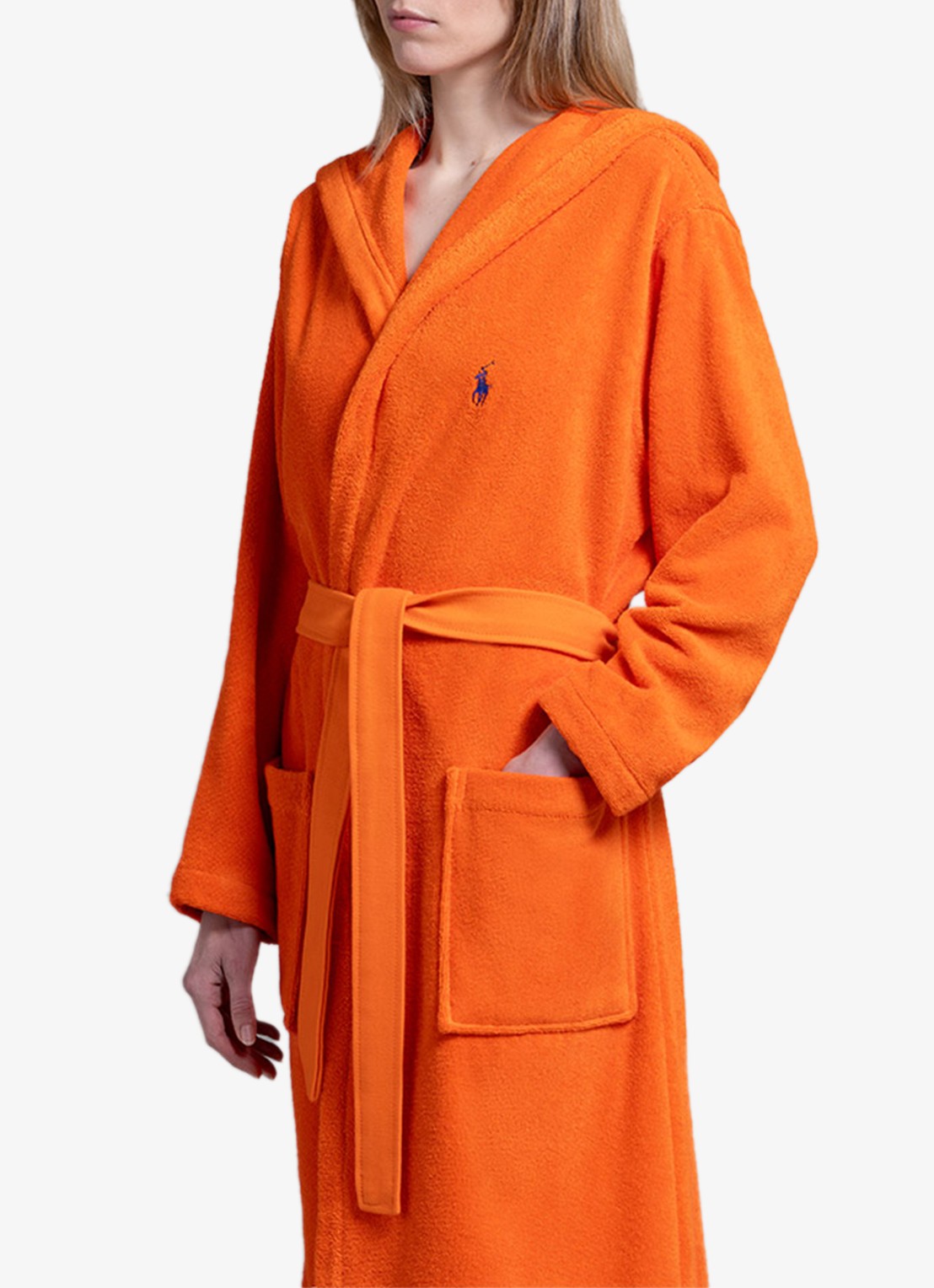 Ralph Lauren Polo Player badjas - unisex - detail 5 oranje