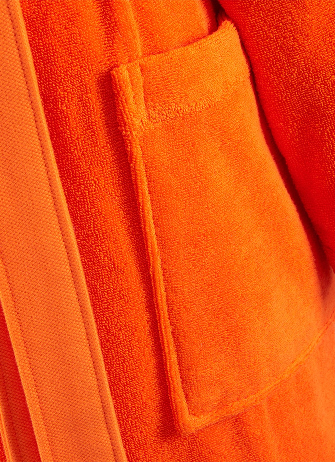 Ralph Lauren Polo Player badjas - unisex - voorkant 2 oranje