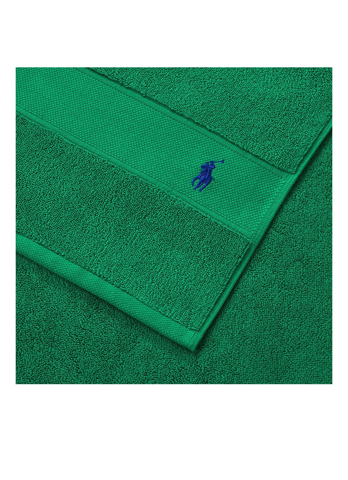 Ralph Lauren Polo Player badlaken - 600 gr/m2 - 70 x 140 cm - voorkant 3 groen